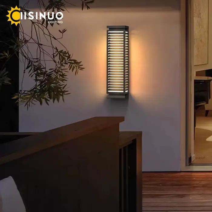 Appliques murales en acier inoxydable luminaire led cubique noir pour extérieur résistante à l'eau chemin de garage et jardin modernes
