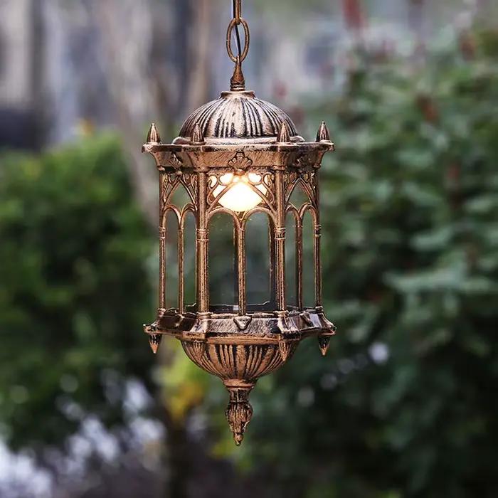Europe extérieur suspension rétro jardin balcon suspension hôtel Restaurant décoration éclairage étude Villa soutien-gorge cour Luminaria