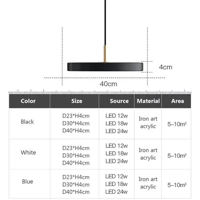 Lampe LED suspendue au design nordique, luminaire décoratif d'intérieur, idéal pour une chambre à coucher, une allée, un salon, une salle à manger, une cuisine ou une étude, 23-40cm