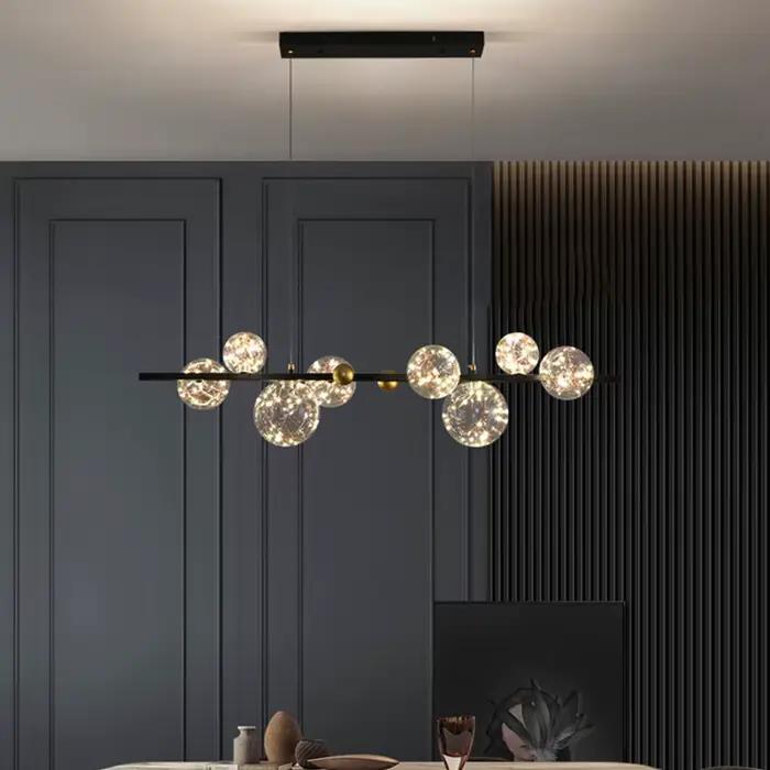 Plafonnier LED localité ou Noir au Design Nordique Moderne, Éclairage d'Nik, Luminaire Décoratif de Plafond, Idéal pour un Salon, une Cuisine ou un Restaurant