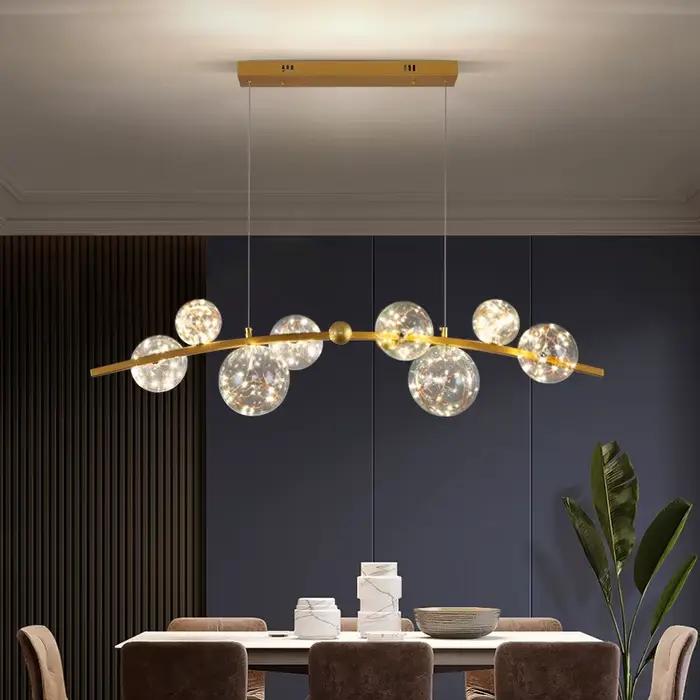 Plafonnier LED localité ou Noir au Design Nordique Moderne, Éclairage d'Nik, Luminaire Décoratif de Plafond, Idéal pour un Salon, une Cuisine ou un Restaurant