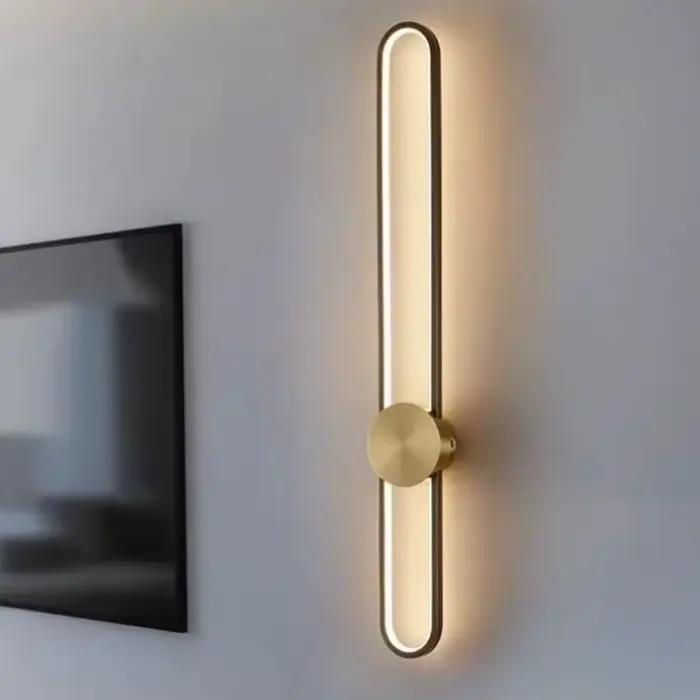 Applique moderne LED longue applique murale pour chambre salon Surface monté fond chambre décor luminaire mural