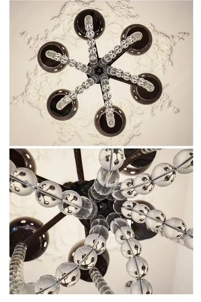 Plafonnier design rétro français en pierre de verre plaquée fer luminaire décoratif de plafond pour salon chambre principale et autres espaces de vie occasions spéciales