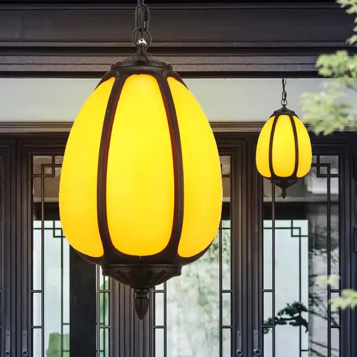 Lustre extérieur nouvelle villa créative chinoise jardin cour pavillon terrasse porche balcon extérieur lustre étanche lumière