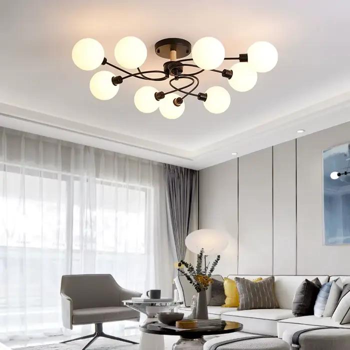 Lustre pour chambre et salon, design minimaliste moderne, éclairage créatif, lustre en cristal personnalisé pour restaurant