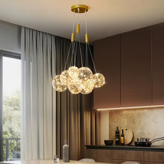 Plafonnier LED pouvez-vous psophila 3/5/9/15, 220V, composé de bulles de verre, éclairage d'intérieur, luminaire décoratif de plafond, idéal pour une salle à manger