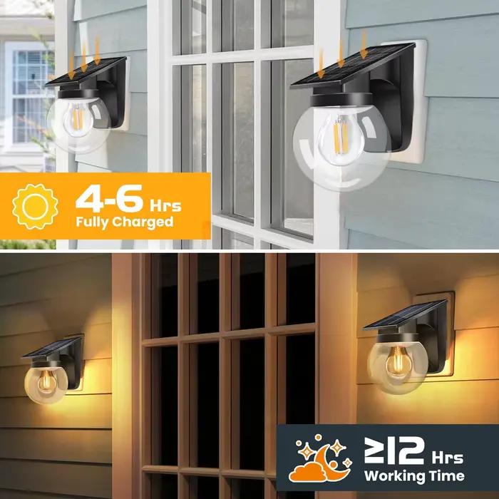 Lampe de paysage E27 ampoule lumière éclairage solaire applique étanche paysage rue Garage jardin voie porche granaire extérieur