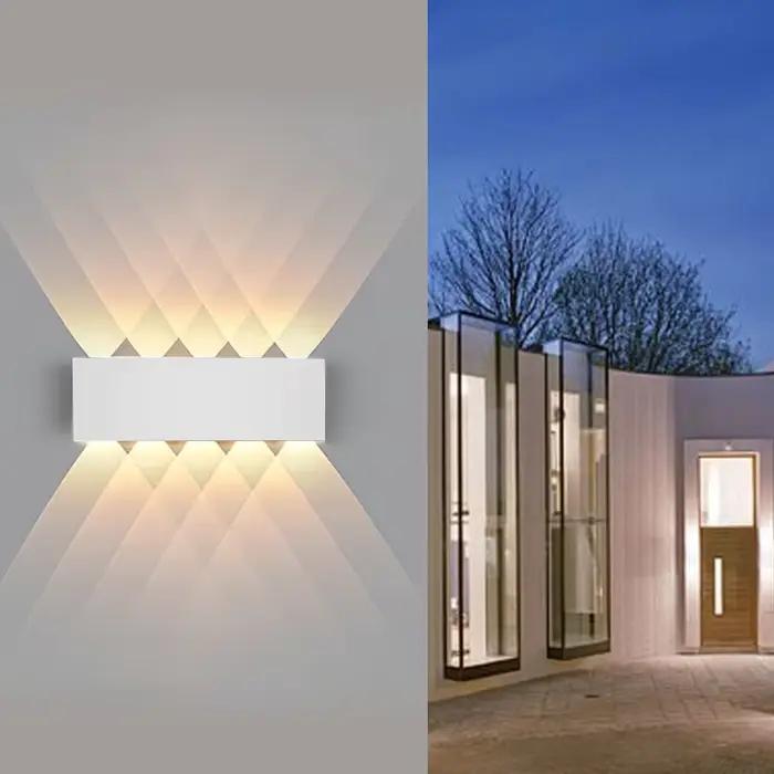 Mur LED lumière étanche IP65 applique extérieure jardin porche lumière décor jardin cour salle de bain chambre salon AC85-265V