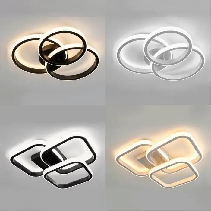 Plafonnier LED de style moderne, forme géométrique, lumière de couloir, applique murale, éclairage de cuisine/chambre à coucher, lumière blanche/chaude