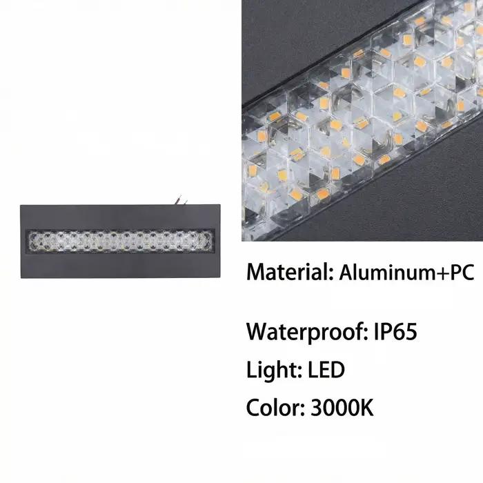 Applique murale LED extérieure étanche IP65 en aluminium, design simple, idéale pour couloir, jardin, escalier, mur extérieur, chambre, salon