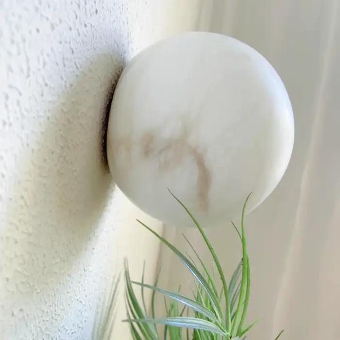Applique murale moderne en alabâtre à LED, luminaire mural minimaliste en pierre naturelle pour chambre à coucher, chevet, couloir, petit luminaire d'allée