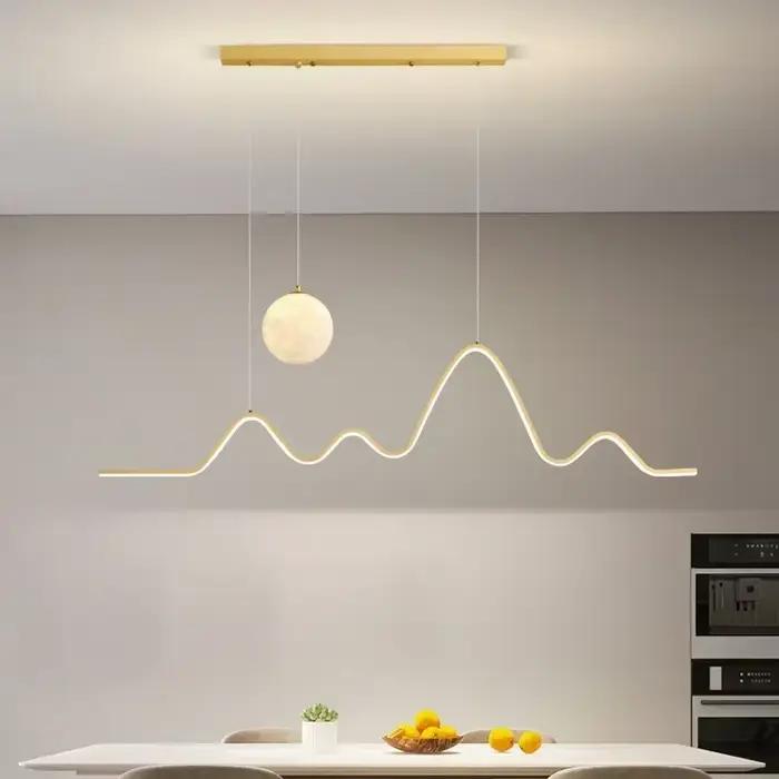 Lustre design moderne, luminaire suspendu simple pour table à manger, salle à manger, cuisine, bar, éclairage intérieur, décoration de la maison, lampe suspendue