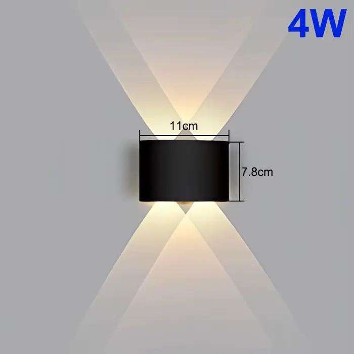 Applique murale LED haut et bas, imperméable, éclairage intérieur et extérieur, pour chambre à couch