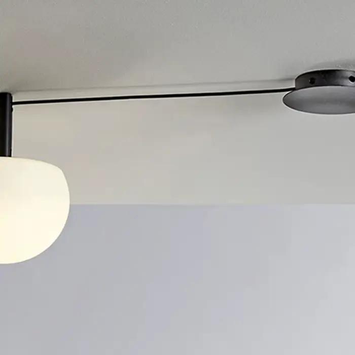 Lampe de plafond linéaire minimaliste noire, lampe araignée en verre pour chambre à coucher, bureau, salon, villa, éclairage intérieur