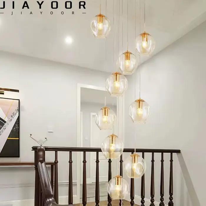 Plafonnier Composé de Boules de Clip, Design Moderne, Éclairage d'Escalier, Luminaire Décoratif de P