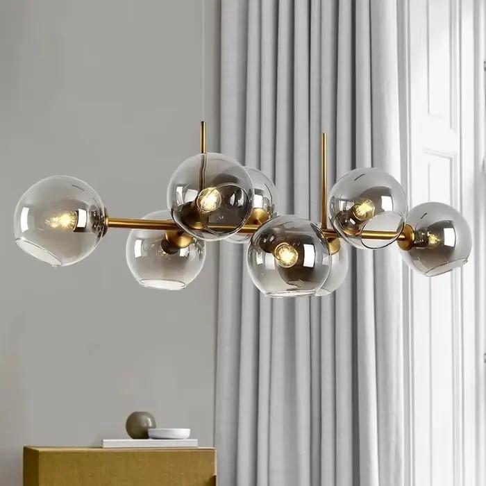 Lampe Moléculaire, Lustre Vintage, Design Bulle, Bar, Cuisine, Suspension, Salle à Manger, Intérieur, Salon, Éclairage de Style Ferme