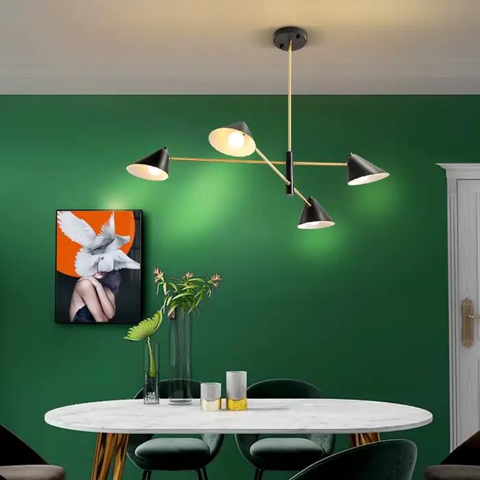 Luminaire suspendu nordique, design créatif et artistique, pour salon, lustre de designer moderne et minimaliste, lampe d'ambiance pour salle à manger