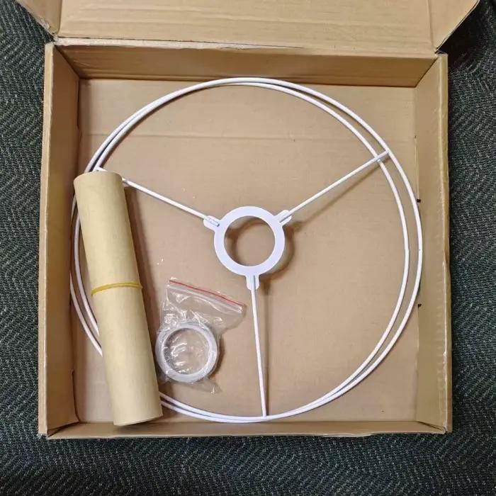 Kit universel de couverture d'abat-jour en tissu auto-adhésif, bricolage, avec ruban adhésif Double face pour pendentif rond, Table, cadres de plafonnier