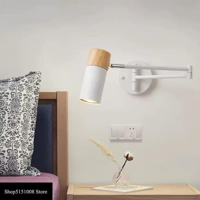 Lampe murale LED à bras oscillant moderne, pour Restaurant, chambre à coucher, bras oscillant rétractable, applique murale pliante, lampes de lecture pour les yeux, luminaires d'intérieur
