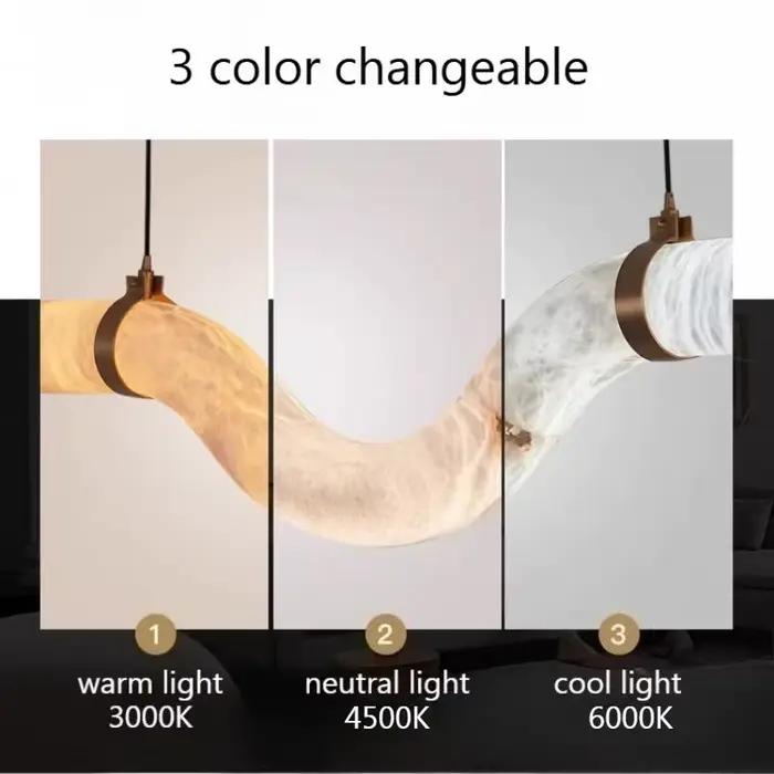 Lustre suspendu personnalisé imitation marbre pour salon, chambre à coucher, salle à manger, décoration de plafond, luminaire d'intérieur