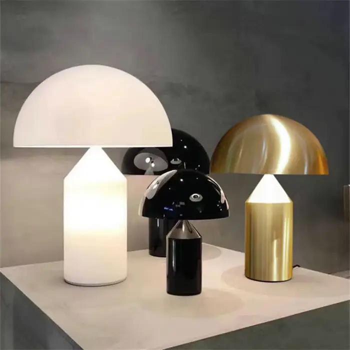 Oluce Atollo-Lampe Moderne Créative pour Chambre à Coucher, Luminaire Décoratif d'Nik, Couleur Or, Blanc, Noir, Idéal pour Table de oral et, Salon, Bureau