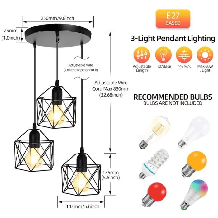 Lustre au Design moderne et Simple, luminaire suspendu noir pour la maison, lampe suspendue populaire pour salon, cuisine, éclairage décoratif