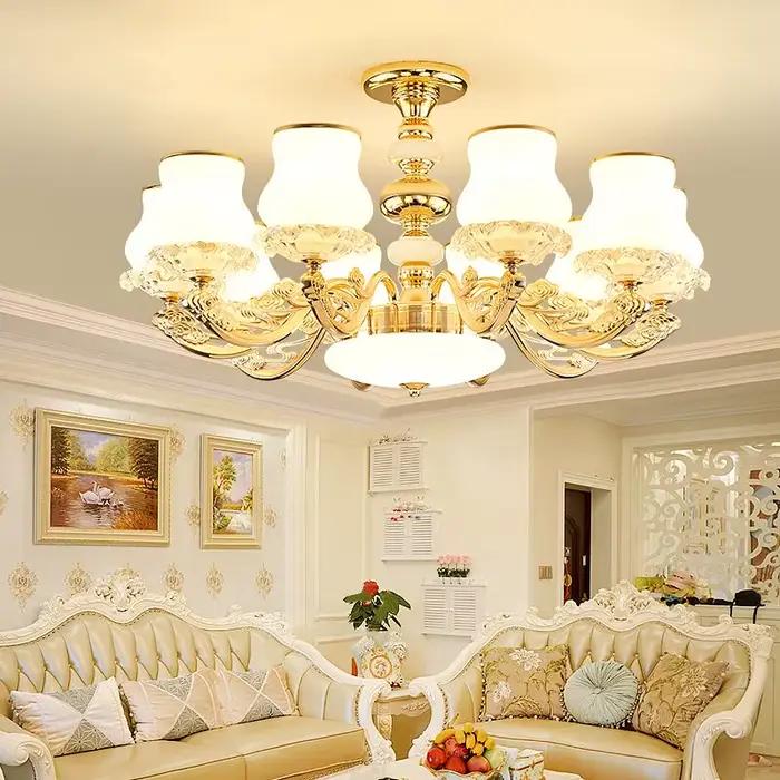 Lustre moderne pour salon, lampes de hall européennes, luminaires de salle à manger et chambre à coucher, éclairage d'ambiance de luxe