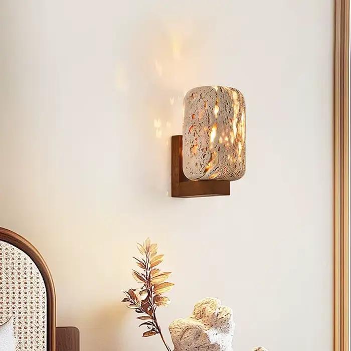 Appliques murales de chevet de chambre médiévale style Wabi Sabi, design créatif intelligent pour escalier, couloir, hall d'entrée, éclairage mural de fond