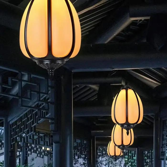 Lustre extérieur nouvelle villa créative chinoise jardin cour pavillon terrasse porche balcon extérieur lustre étanche lumière