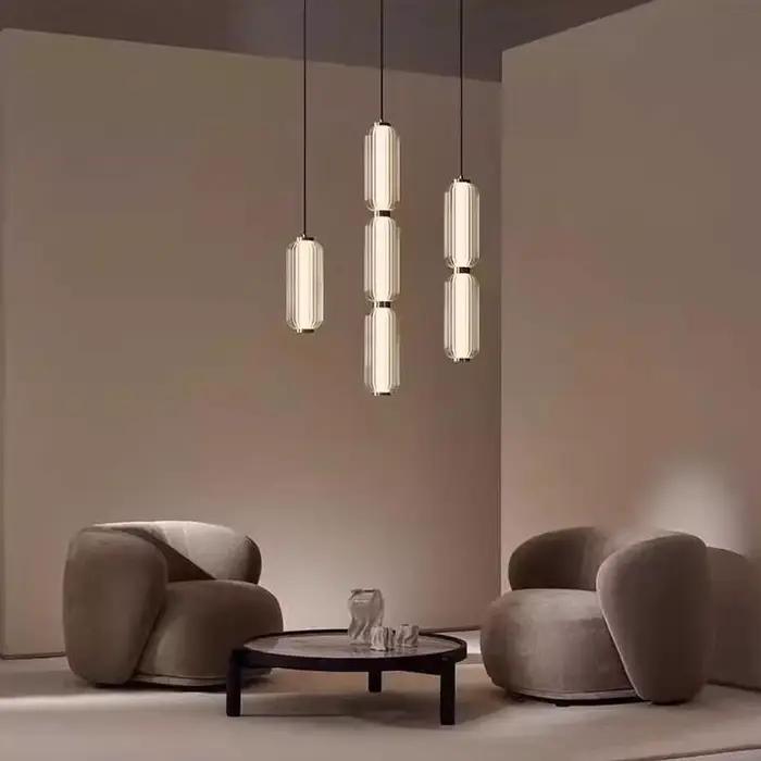 Lumière nordique luxe hôtel salon lustre haute qualité Restaurant escalier combinaison petites lampes suspendues lampe suspendue
