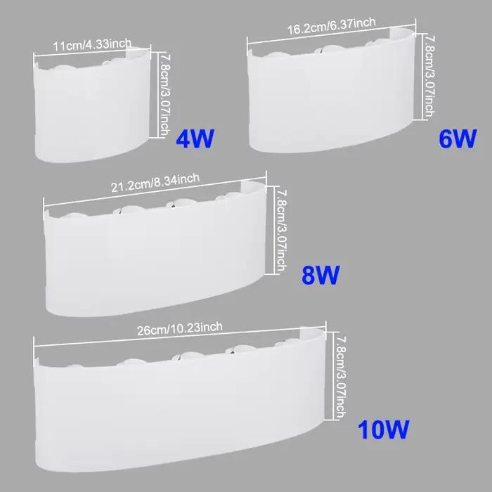 Mur LED lumière étanche IP65 applique extérieure jardin porche lumière décor jardin cour salle de bain chambre salon AC85-265V