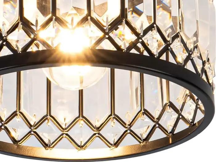 Plafonnier en cristal moderne, éclairage d'entrée, de balcon, de couloir intégré, de Style Simple