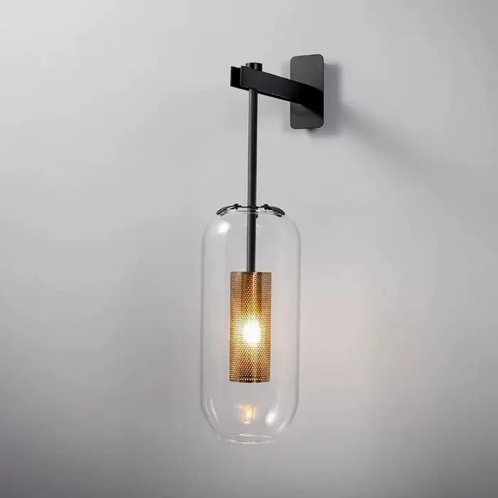 Applique murale moderne luminaire verre chevet hôtel salle de bain fond lampe couloir Luminaire décoration de la maison éclairage or