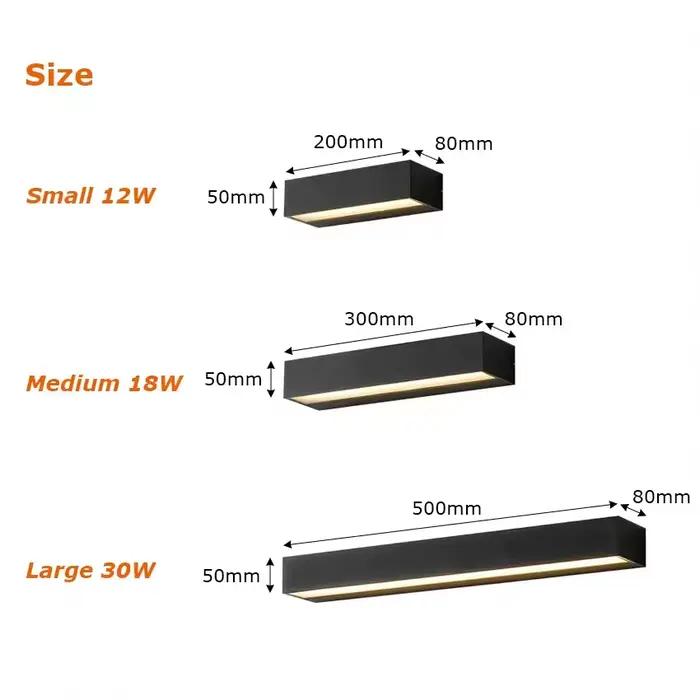 Applique murale extérieure applique externe lampes décor de maison luminaire pour balcon porche cour jardin porte étanche IP65