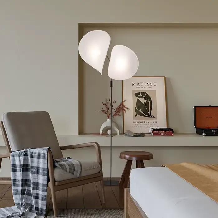 Moderne LED tissu lampadaire concepteur salon lampe d'angle pour Villa salon chambre chevet décor Simple Lumind lampadaires