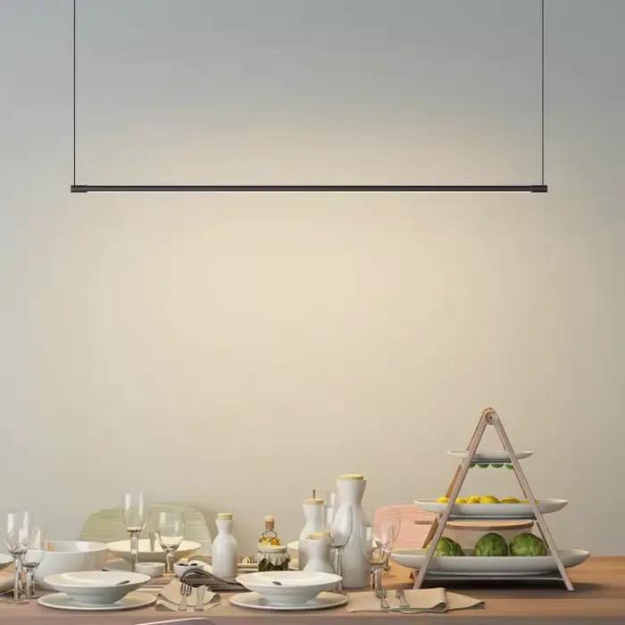 Lustre Long Moderne pour Foyer, Bureau, Salon, Chambre à Coucher, Cuisine, Hall, Décoration Minimaliste, Nik, Maison, Lumière Rustique