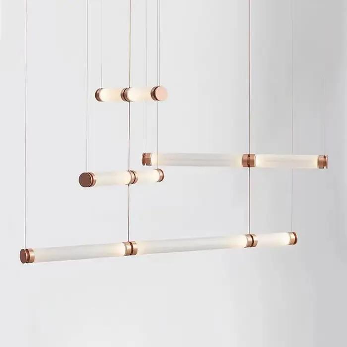 Canada Designer Pendentif Lumière Bande De Vitrail Plafond Décor Lampes Bar Restaurant Salon Cuisine Intérieur LED Lustre