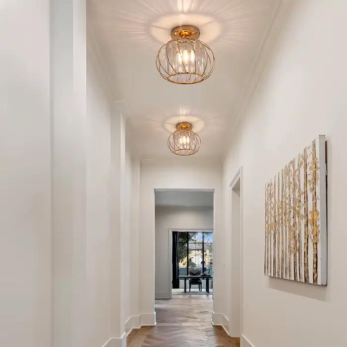 Plafonnier Suspendu en Clip au Design Moderne, Luminaire Décoratif de Plafond, Idéal pour une Cuisine, un délégations ou un Couloir