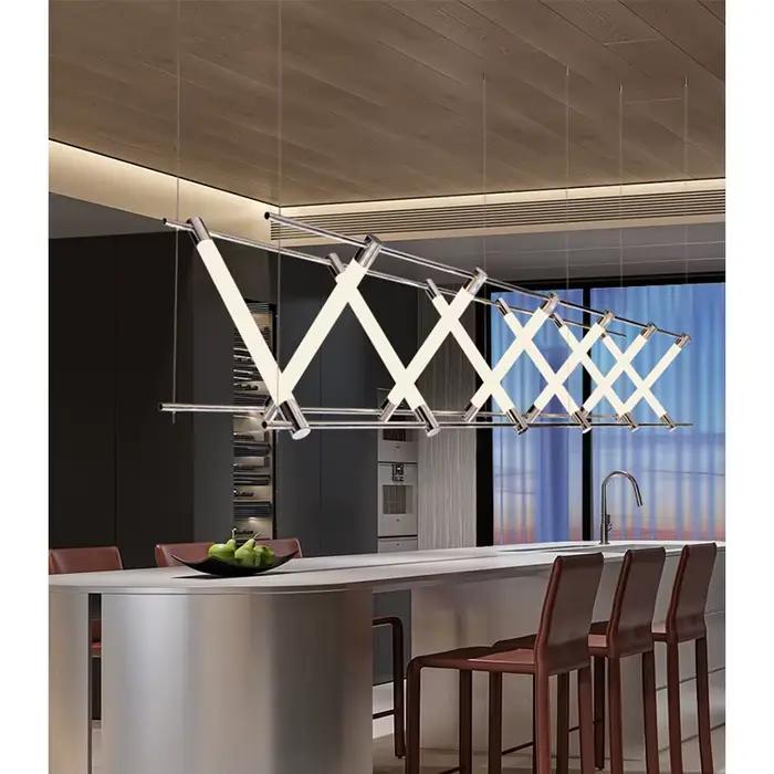 Lustres créatifs modernes de bande de LED, lampe pendante de Mazar, bar simple, réception de bureau, hall d'hôtel, décor à la maison