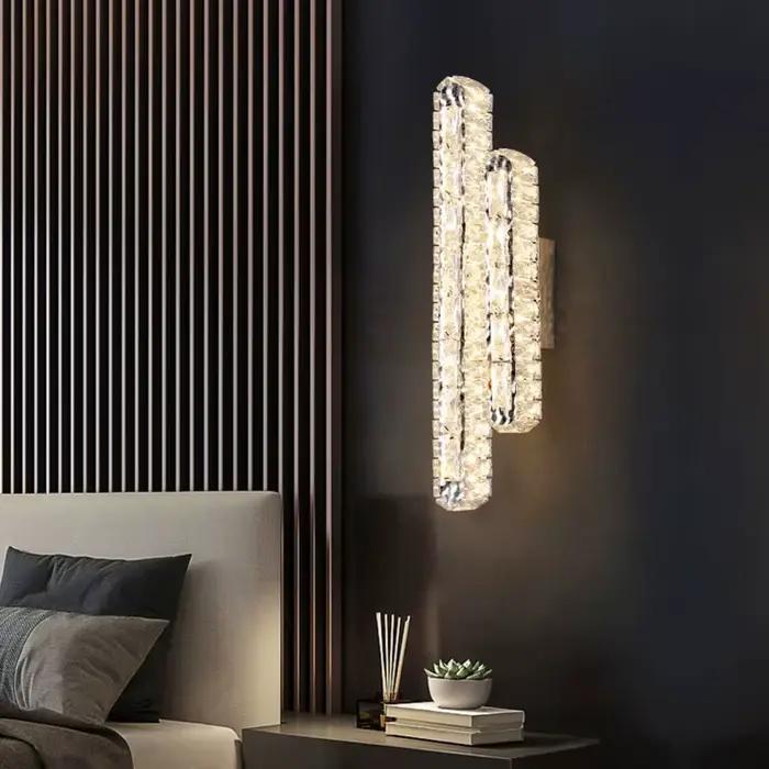 Foyer moderne luxe 3 Dimmable plafond Lustre lumière Lustre K9 doublure en cristal plafonnier éclairage intérieur décor Led Luminaire