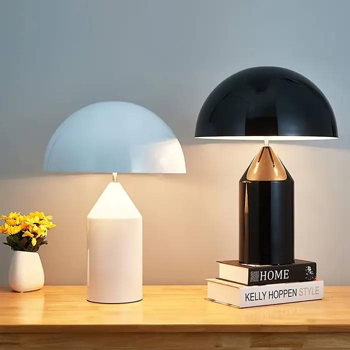 Lampe sur pied en forme de champignon de style nordique, design italien, métal, LED, protection des yeux, pour chambre à coucher, salon, décoration haut de gamme