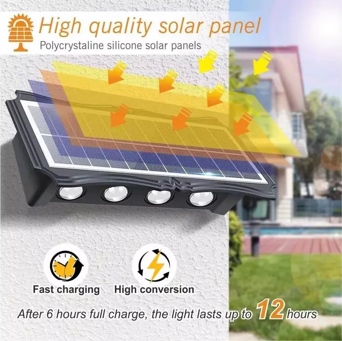 Applique Murale Solaire à LED, Imperméable, Haut et Bas, Éclairage Extérieur, délégations, Cour, Jardin, Décoration
