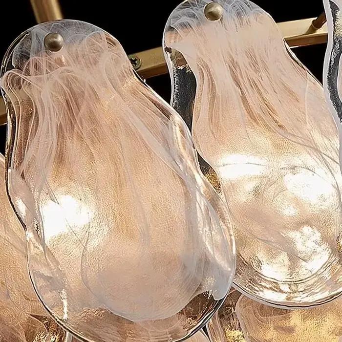Lustre Rétro Français de Luxe, Suspension en Verre en Forme de Goutte d'Eau, Lumière Chaleureuse et Romantique pour Salon, Chambre à Coucher, Décoration Intérieure
