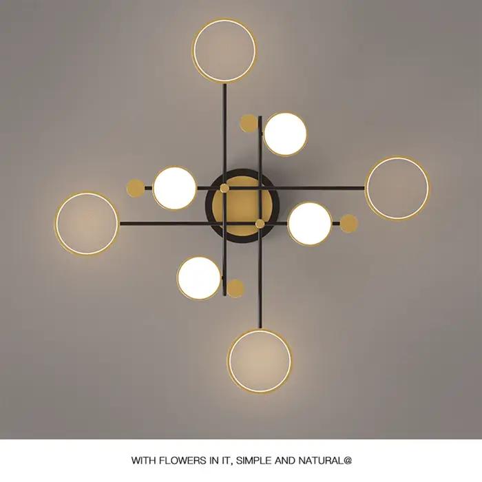 Nouveau lustre LED moderne éclairage pour salon chambre or plafond suspension lampe luminaire intérieur lumière Lustres plafonnier