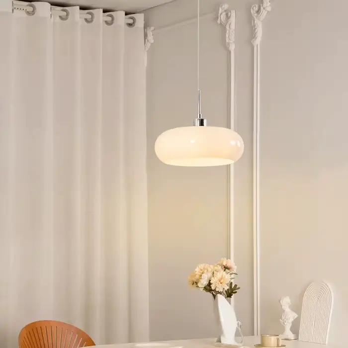 Lustre de Style Bauhaus pour Restaurant, chambre nordique, salon, lampe chaude, suspension, couloir, allée, lustre en verre