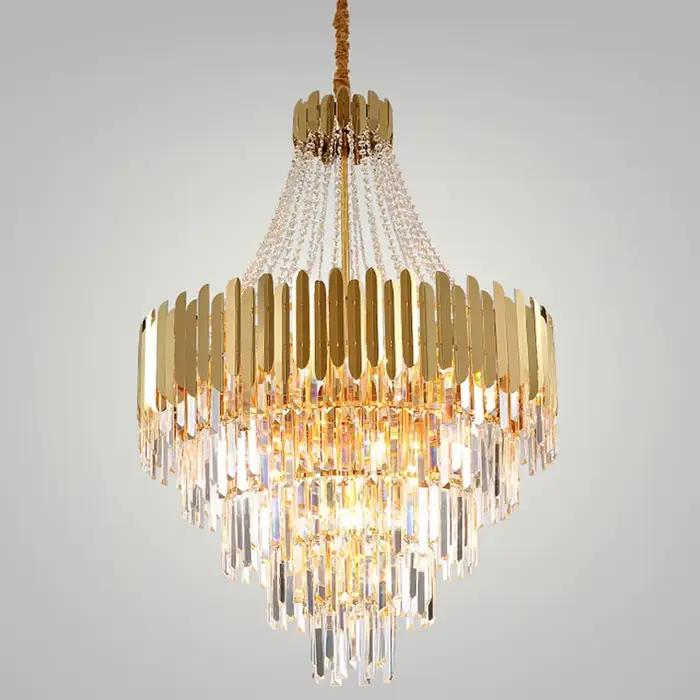 Lustre en cristal de luxe moderne pour salon ou chambre à coucher, plafonniers de décoration intérieure, installation facile, ambiance élégante et confortable