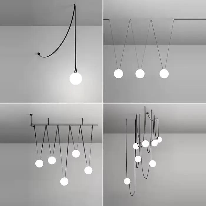 Lustre créatif italien moderne 2025 nouveau Design lustre boule de verre magique salon hôtel modèle chambre escalier éclairage