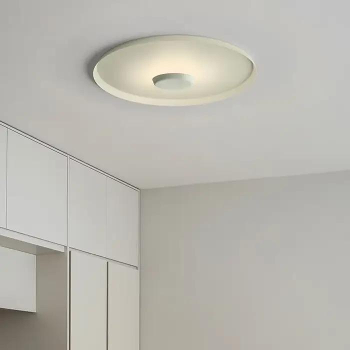 Plafonnier LED Circulaire au Design Nordique Moderne, Luminaire Décoratif d'Nik, Idéal pour une Chambre à Coucher, un Bureau ou un Couloir