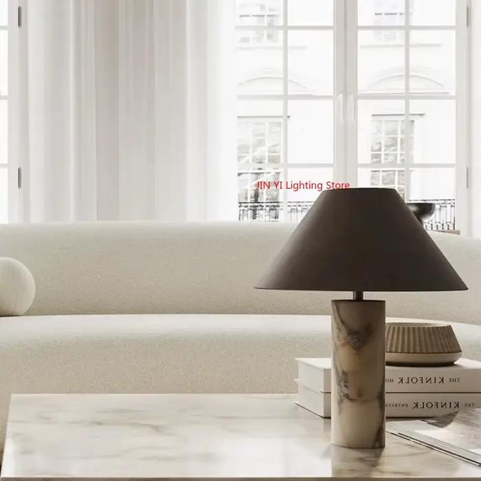 Lampe de bureau en marbre italien design créatif minimaliste salon chambre tête de lit atmosphère en marbre naturel lampe de bureau