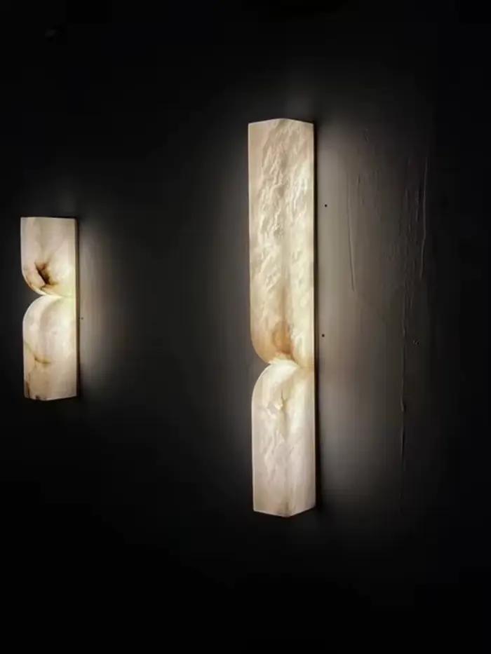 Applique murale LED en marbre artificiel, Essence d'albâtre, pour salon, chambre à coucher, allée, salle à manger, fond Art déco, lampe de chevet